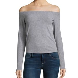 AZ long sleeve off the shoulder knit blouse